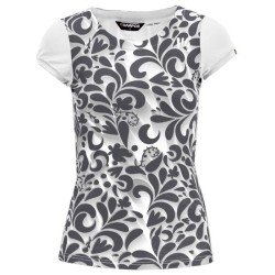 Damen T-Shirt Karpos Loma Print W Jersey weiß-grau